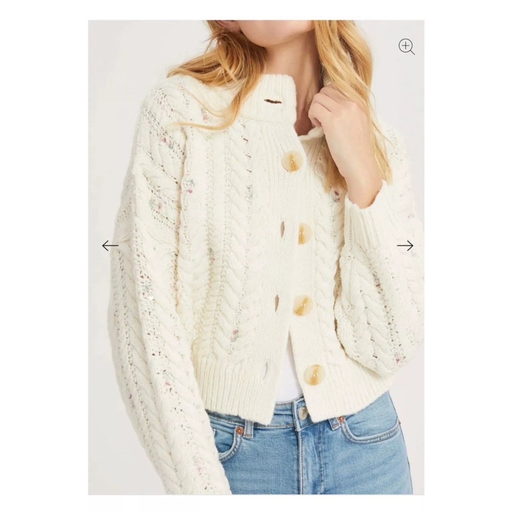 Something Navy Cable Knit Cardigan